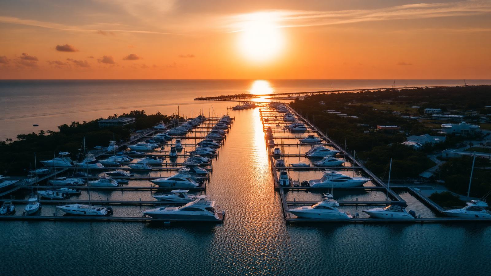 Marina at sunset